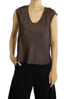 Top monocolour con scollo a U Imperial